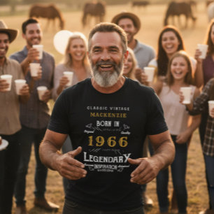 60. Geburtstag Fügen Sie Ihren Namen Geboren 1966  T-Shirt