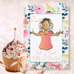 60. Geburtstag Funny Sprichwort Sassy Ethnic Carto Karte<br><div class="desc">Diese schöne Karte scheint so süß,  aber die Botschaft im Inneren verleiht Ihrem Gruß ein wenig Schnickschnack:)</div>