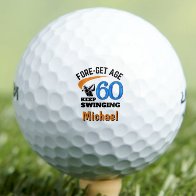 60. Geburtstag für Ehemann - 60 Jahre Klasse Blau Golfball (Von Creator hochgeladen)