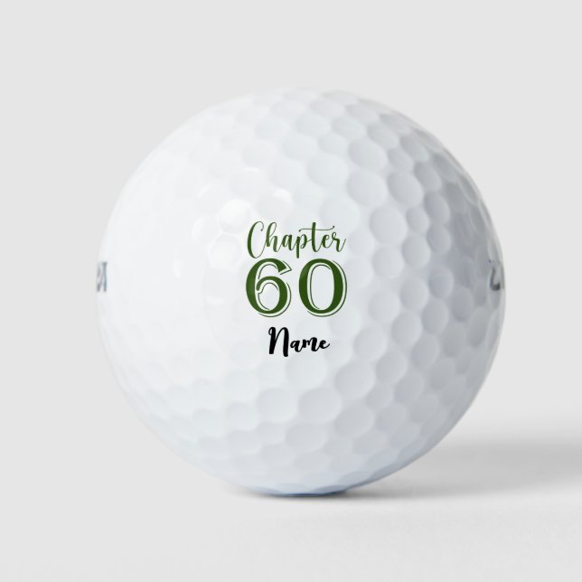 60. Geburtstag für Golfer Kapitel 60 Golfball (Vorderseite)