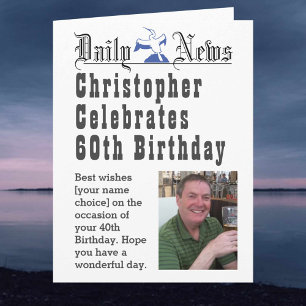 60. Geburtstag - Geburtstagskarte zum Personalisie Karte