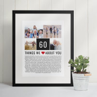 60. Geburtstag Geschenke Dinge, die wir Liebe List