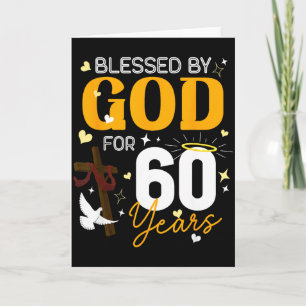 60. Geburtstag Gesegnet von Gott Für 60 Jahre alt  Karte