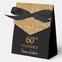 60. Geburtstag Gold Glitter Danke