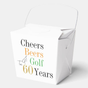 60. Geburtstag Golf Cheers Beers Minimal Party Geschenkschachtel