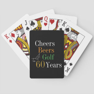 60. Geburtstag Golf Cheers Beers Spielkarten