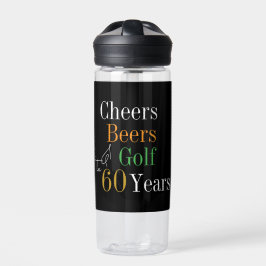 60. Geburtstag Golf Cheers Beers Trinkflasche