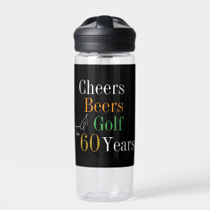 60. Geburtstag Golf Cheers Beers Trinkflasche