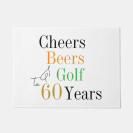 60. Geburtstag Golf Cheers Biere Minimal Fußmatte