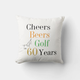 60. Geburtstag Golf Cheers Biere Minimal Kissen