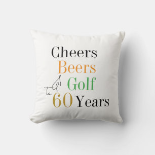 60. Geburtstag Golf Cheers Biere Minimal Kissen