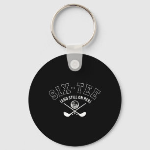 60. Geburtstag Golf Vater Opa Sechs-Tee und immer  Schlüsselanhänger