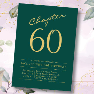 60. Geburtstag grünes Gold Kapitel 60 Einladung