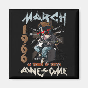60. Geburtstag Hundeliebhaber März Kunstwerk Magnet