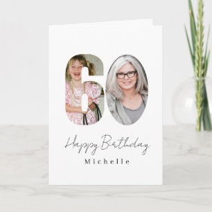 60. Geburtstag Individuelle Foto-Grußkarte Karte