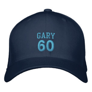 60 Geburtstag Individuelle Name NAVY Hat BLUE Stic Bestickte Kappe