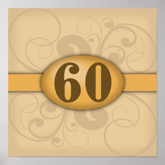 60. Geburtstag / Jubiläum Party Poster (Vorne)