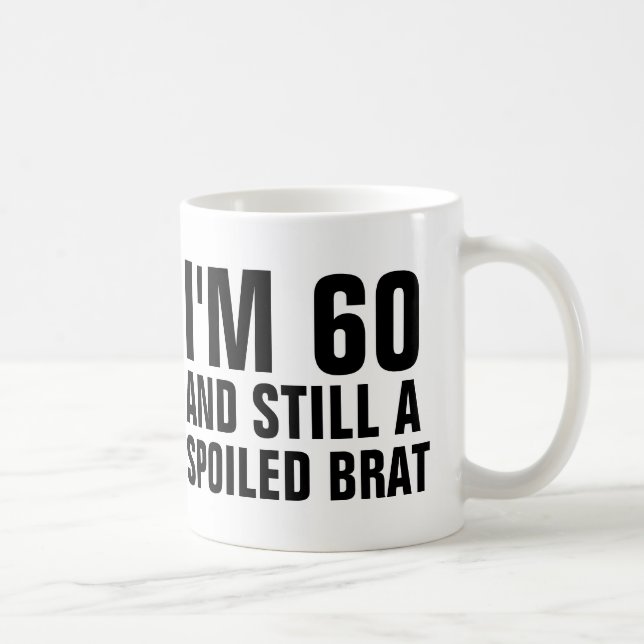 60. GEBURTSTAG, KAFFEE MUGS, BRAT KAFFEETASSE (Rechts)