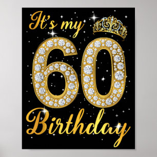 60. Geburtstag Königin Diamantkrone 60 Jahre alt Poster