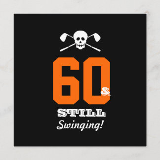 60. Geburtstag laden Golf - noch schwingend ein! Einladung