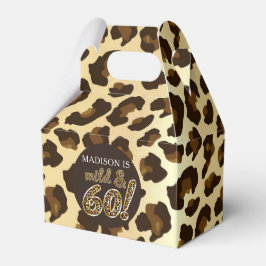 60. Geburtstag Leopard Ballon Script Geschenkschachtel