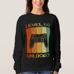 60. Geburtstag LEVEL 60 FREIGESCHALTET Lustiges Ga Sweatshirt