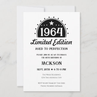 60. Geburtstag Limited Edition Einladung