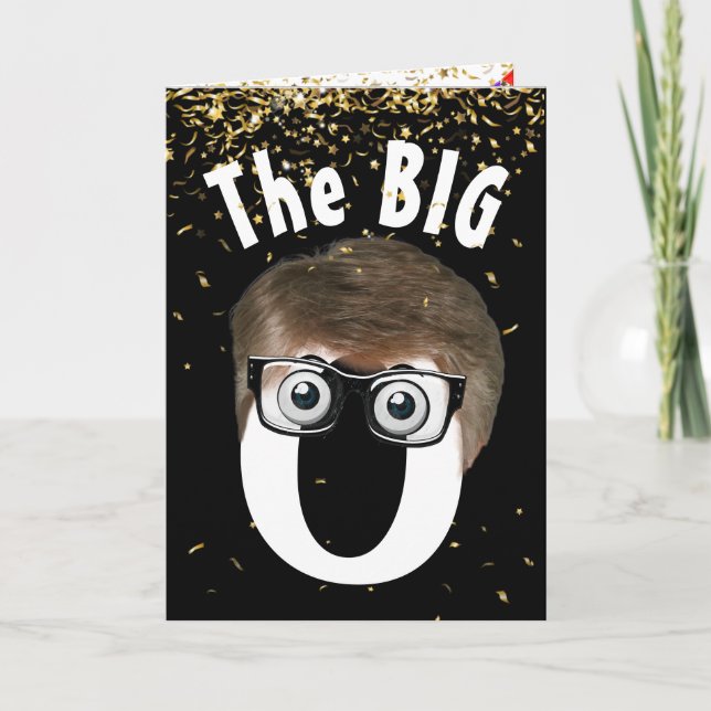 60. Geburtstag Mann auf schwarz Karte (Vorderseite)