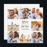 60. Geburtstag modern schwarz und gold<br><div class="desc">60. Geburtstag moderne Schwarz-Gold Foto Collage Einladung. Modernes Skripttextdesign. Teil einer Sammlung.</div>