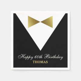 60. Geburtstag Napkins | Schwarzes Party Serviette