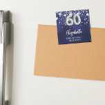 60. Geburtstag navy blauen Sterne Silber Magnet<br><div class="desc">Für eine 60. Geburtstagsfeier. Eine marineblau Hintergrundfarbe mit Imitaten silbernen Sternen. Die blaue Farbe ist ungleichmäßig. Fügen Sie Ihren Namen,  Text hinzu. Kann als Save the Date Erinnerung für Ihre Gäste,  Gastgeschenk oder als Keepsake verwendet werden.</div>