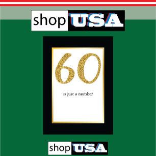 60. Geburtstag Nur eine Nummer lustiger Joke Spaß Karte