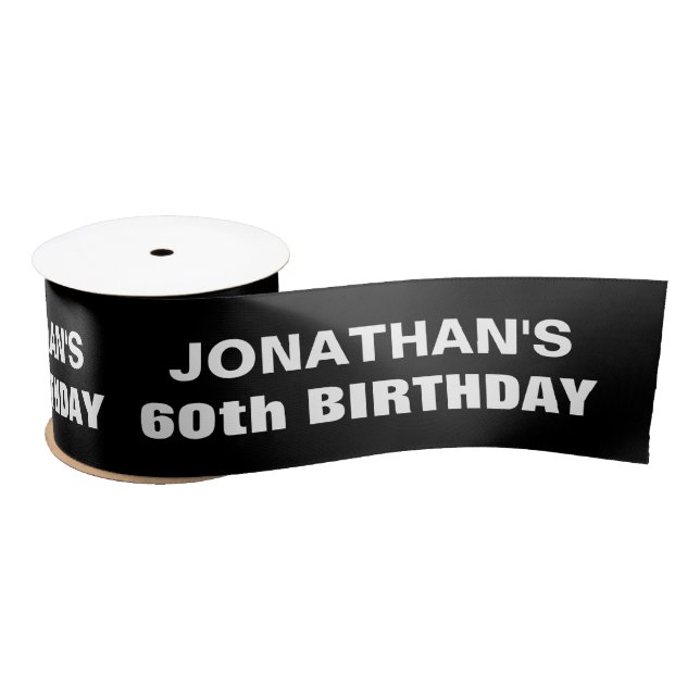 60. Geburtstag oder IRGENDEINE JAHR Satinband (Spule)