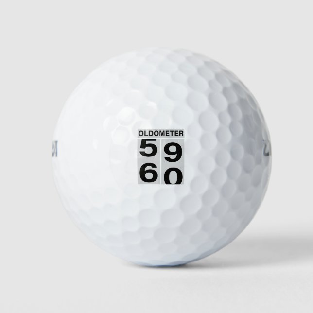60. Geburtstag OLDOMETER Golfball (Vorderseite)