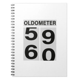 60. Geburtstag OLDOMETER Notizblock