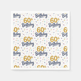 60. Geburtstag Papiertücher, Sechzigster Geburtsta Serviette