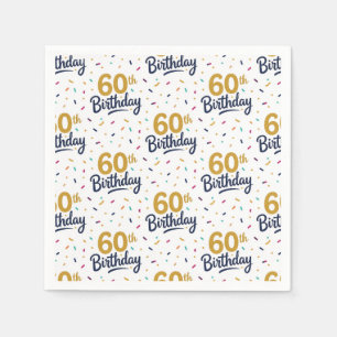 60. Geburtstag Papiertücher, Sechzigster Geburtsta Serviette
