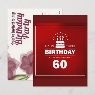 60. Geburtstag Personalisierte Geschenke: Feiern S Feiertagspostkarte