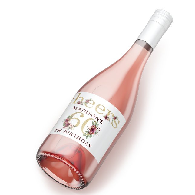 60. Geburtstag Personalisierte Goldflora (Von Creator hochgeladen)