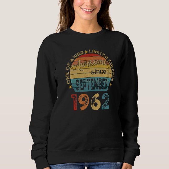 60. Geburtstag Phantastisch seit September 1962 60 Sweatshirt (Vorderseite)