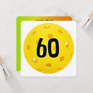 60. Geburtstag Pickleball-Party Einladung