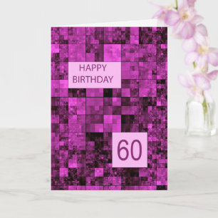 60. Geburtstag Pink-Pattern-Karte Karte