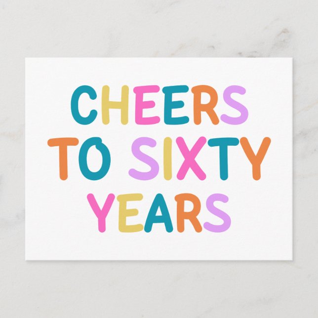 60. Geburtstag Postkarte (Vorderseite)