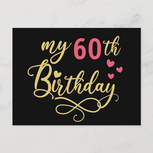 60. Geburtstag Postkarte (Vorderseite)