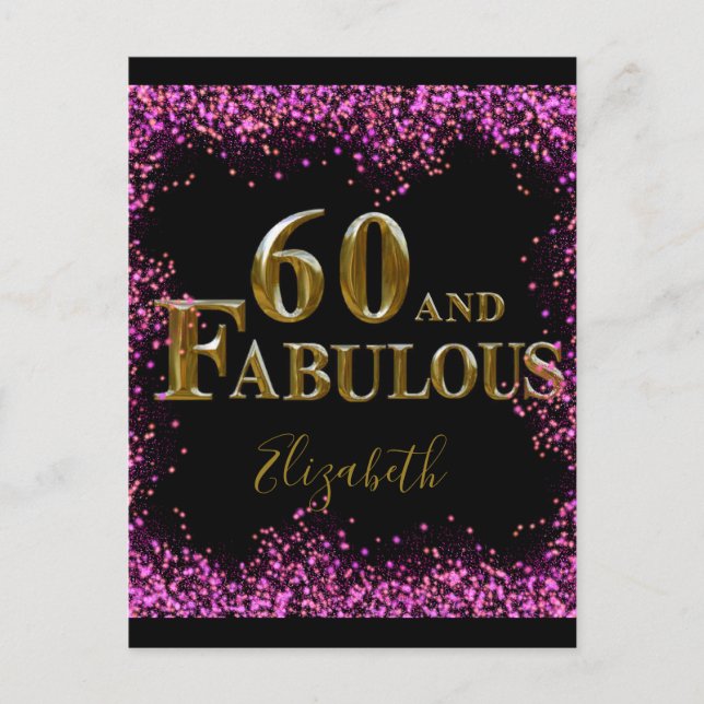 60. Geburtstag  Postkarte (Vorderseite)