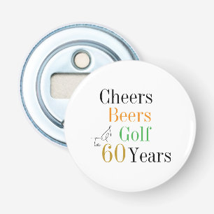 60. Geburtstag Prost und Bier Golf Minimal Flaschenöffner
