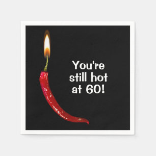 60. Geburtstag Red Hot Pepper Napkins Serviette
