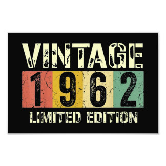 60. Geburtstag Retro Fotodruck
