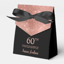 60. Geburtstag Roségold Danke Favorbox