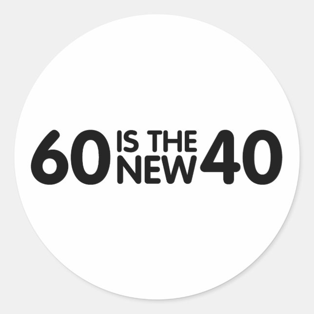 60. Geburtstag Runder Aufkleber (Vorderseite)